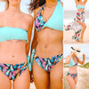Reversible bikini - Turquoise and Feather - Jini® Infinity piece